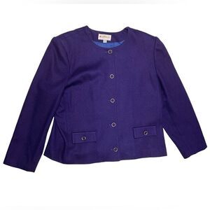 Vintage Appleseed’s Purple Blazer Button Up Coat Jacket Fall Winter Spring